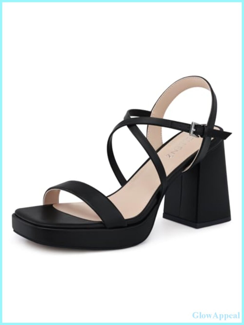 Women's Strappy Heeled Sandals Square Open Toe Comfort Kitten Heel Dress Shoes